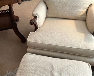 Who doesn't love a cream chair & ottoman