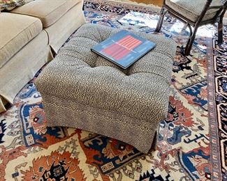 Large leopard ottoman