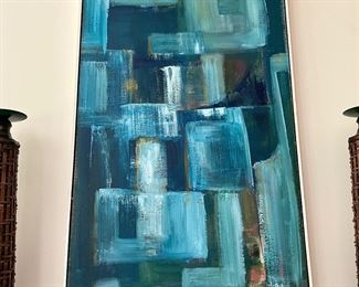 Abstract painting by Birmingham artist Ellen Rhee Kahn