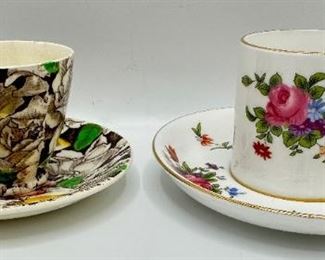 2 Vintage China Demitasse Cups & Saucers, Hand-painted
Lot #: 43