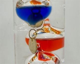 Galileo Thermometer, Hand Blown Glass
Lot #: 38