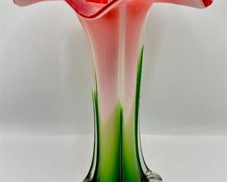 Murano Style Tall Glass Red Lily Vase
Lot #: 16