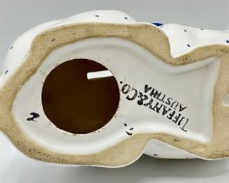 Vintage Tiffany Blue Polka Dot Ceramic Rabbit Piggy Bank, Austria
Lot #: 15