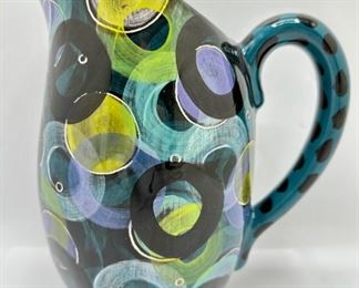 Hand Thrown Pottery Pitcher, Signed
Lot #: 29