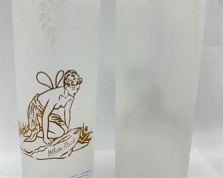 8 Mid Century Libbey White Rock Fairy Nymph Frosted Glasses
Lot #: 8