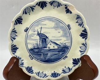 10 Vintage Delft Small Pottery Jugs, Wind Mill Salt Shakers, Cups & More, Holland
Lot #: 48