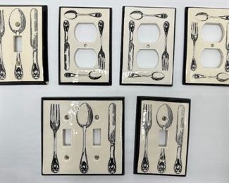 6 Porcelain Light Switch Plates By All Fired Up!
Lot #: 112