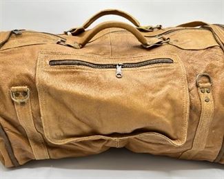 Expandable Fine Leather Duffle Bag, Collapses To Very Small Size
Lot #: 26