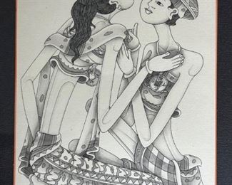 2 Balinese Erotic Art Drawings In Hand-Carved Wood Frames, Signed
Lot #: 111