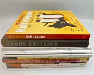Over 15 Quilting & Knitting Books & Simply Moderne Crafting Magazine
Lot #: 124