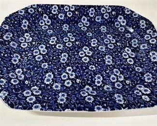 Vintage Staffordshire Calico Blue Serving Platter, England
Lot #: 70