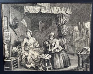 3 William Hogarth Engraving Prints, A Harlot's Progress
Lot #: 32