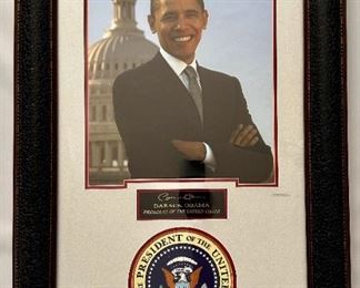 Limited Edition Barack Obama Laser Engraved Collage, Signed & Certificate Of Authenticity
Lot #: 109