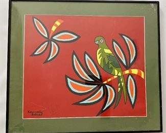 Kennedy Bahia Serigraph Parrot Print, Signed, Chile
Lot #: 110