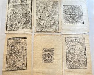 6 Tibetan Buddhist Thangka Wood Block Print, Rice Paper, Unframed
Lot #: 59