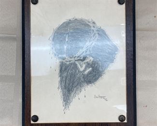 LOT 006-Pencil Jesus signed SETZER '92 8inx10in $50