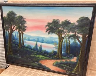 LOT 025- Oil on board signed "SETZER" 50in by 39in $225