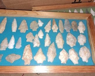 WILL SELL CHOICE ARROWHEADS FROM SHOWCASES