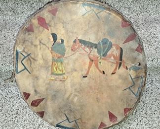 HAND CRAFTED NATIVE AMERICAN INDIAN DRUM
