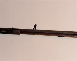 #19 - RARE ANTQ. E.C. BURDEN PERCUSSION CAP RIFLE, VERY NICE, MUSEUM QUALITY, OCTAGONAL BARREL