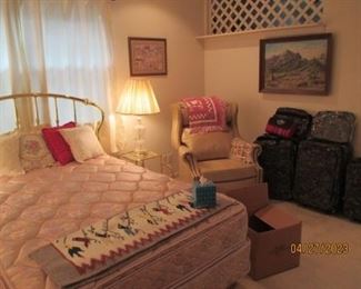 Leather Recliner chair.  Not oversized.  Very comfortable. 