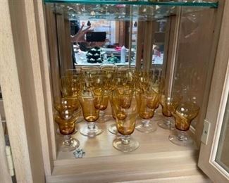Amber goblets and barware