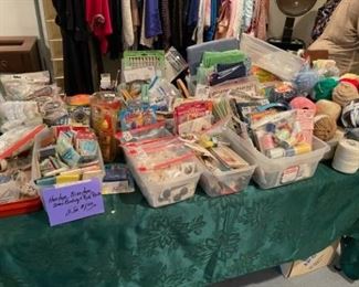 Lots of sewing items and miscellaneous.  Fabrics not pictured.