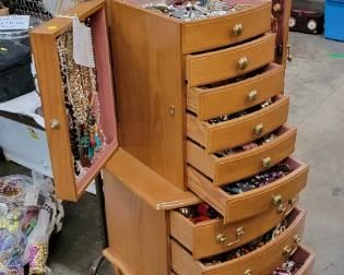 JEWELRY CHEST FULL OF JEWELRY 