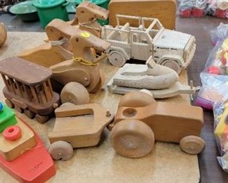 LOT OF WOODEN TOYS
