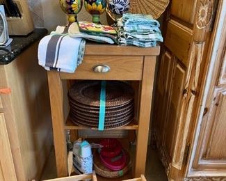 rolling chopping block cart