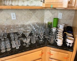 glassware, mugs