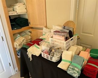 table linens, towels