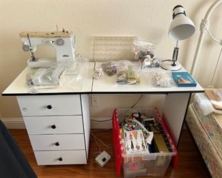 Elna sewing machine and accessories