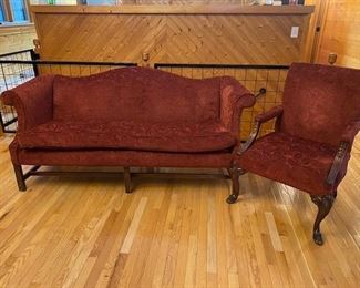 Chippendale Style sofa and Chair