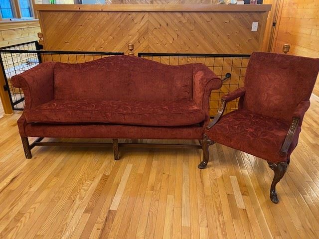 Chippendale Style sofa and Chair