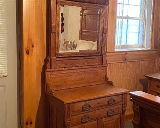 1920’s Golden Oak Wash Stand