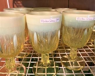 Yellow Fenton glasses