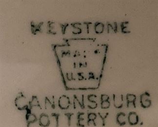 Vogue Dinnerware - 22 K gold trim by Canonsburg Pottery Co