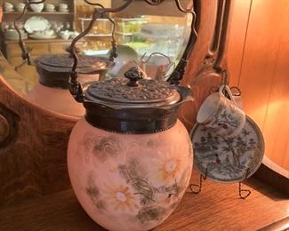 Antique biscuit barrel