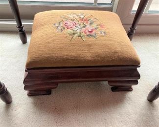 Needlepoint foot stool