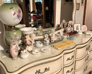 White French Provincial triple dresser