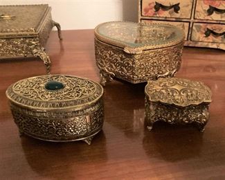 Vintage jewelry boxes