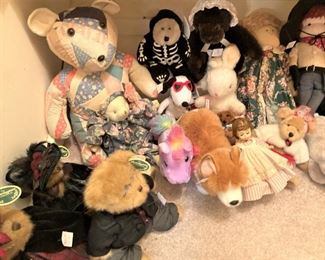 Teddy bears and dolls