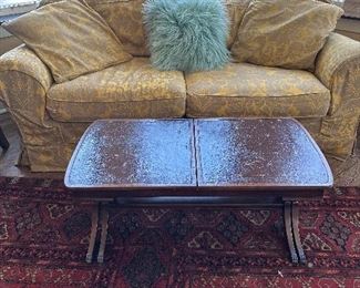 Vintage, hand-painted, coffee table.