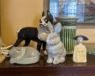 Vintage dog doorstop.