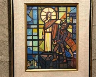 Original Gouache Signed MOR J