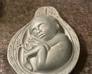 1960's Pewter Parke-Davis Paperweight