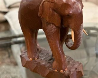 Hand Carved Wood Elephant
