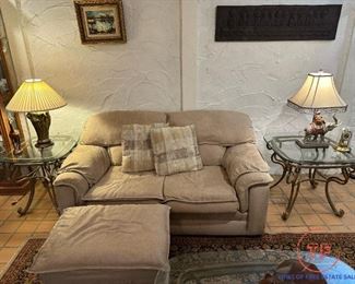 Broyhill Loveseat with Ottoman