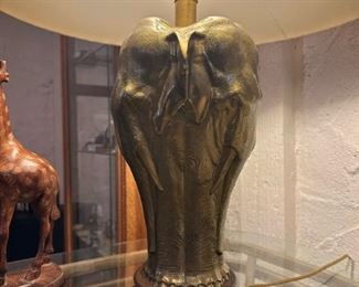 Sculptural Brass Elephant Table Lamp by Tyndale for Frederick Cooper Lamp Co.